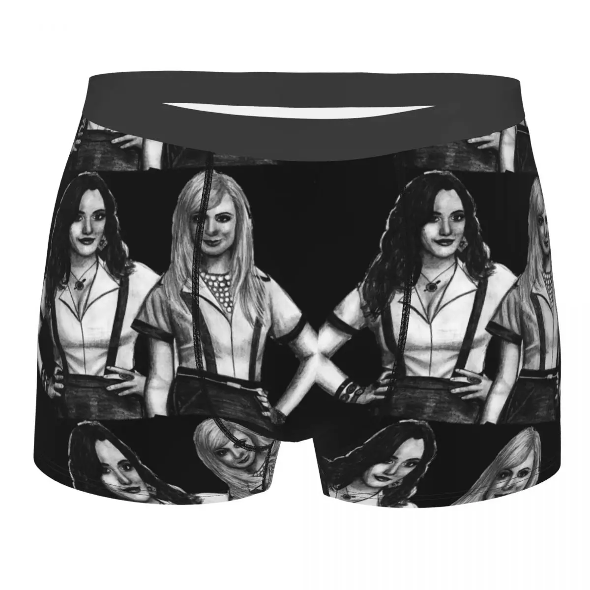 

Broke Girls Max Caroline Cupcake Broke Girls Drawing Underpants Breathbale Panties Man Underwear Comfortable Shorts Boxer Briefs