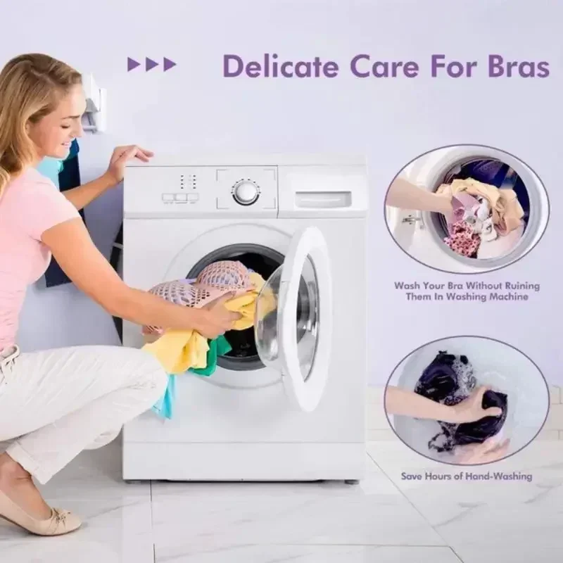 Silicone Bra Wash Bag Anti-Squeeze Mesh Silicone Bra Cleaning Bag Clasp Anti-Deformation Cleaning Cover