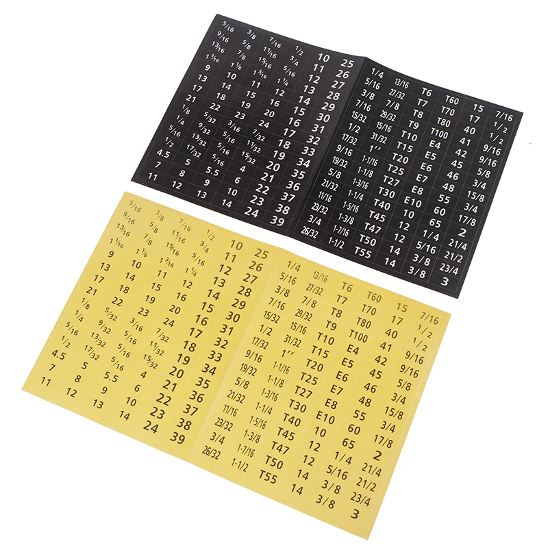 Master Socket Quick & Easy Reminder Label Stickers Chrome Decal Tags For Socket Sets Tools 180 Pcs/set