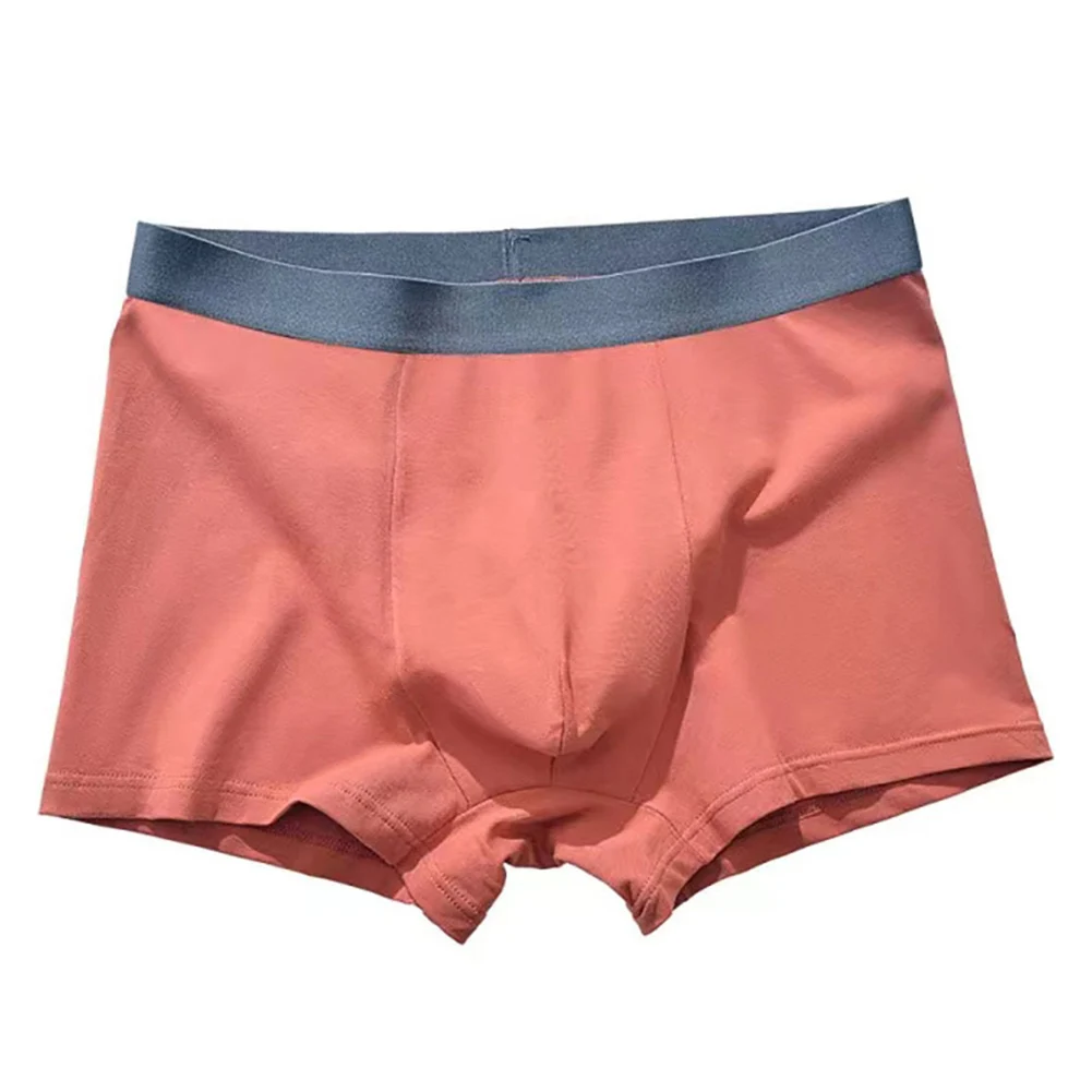 

Mens Cotton U Convex Pouch Boxer Breathable Underwear Solid Comfortable Boxer Brief Middle Waist Panties Lingerie Slip Homme