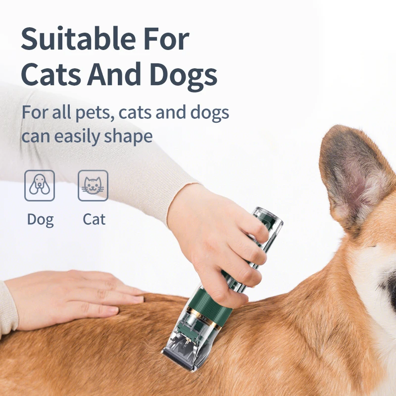 ROJECO Dog Hair Trimmer Rechargeable Pet Hair Clippers Cutting For Puppy Grooming Cat Haircut Electric Shaver Dog Accessories