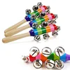 Colorful Rainbow Hand Held Bell Stick Wooden Discussion Musical Toy for Adult KTV Party Kids Game Gift 1