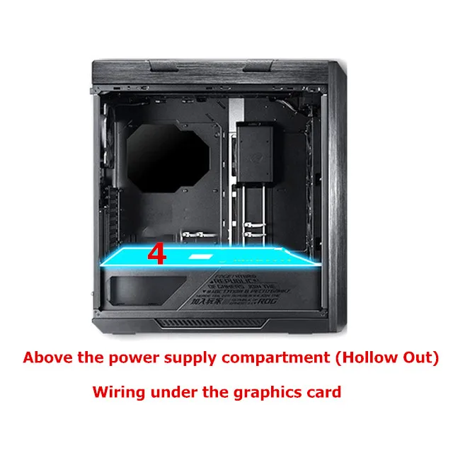 PC Modding ARGB Mirror Light Board For ASUS ROG Helios GX601 Case, Cabinet Gamer Power Backplate Lighting Panel 5V 3PIN