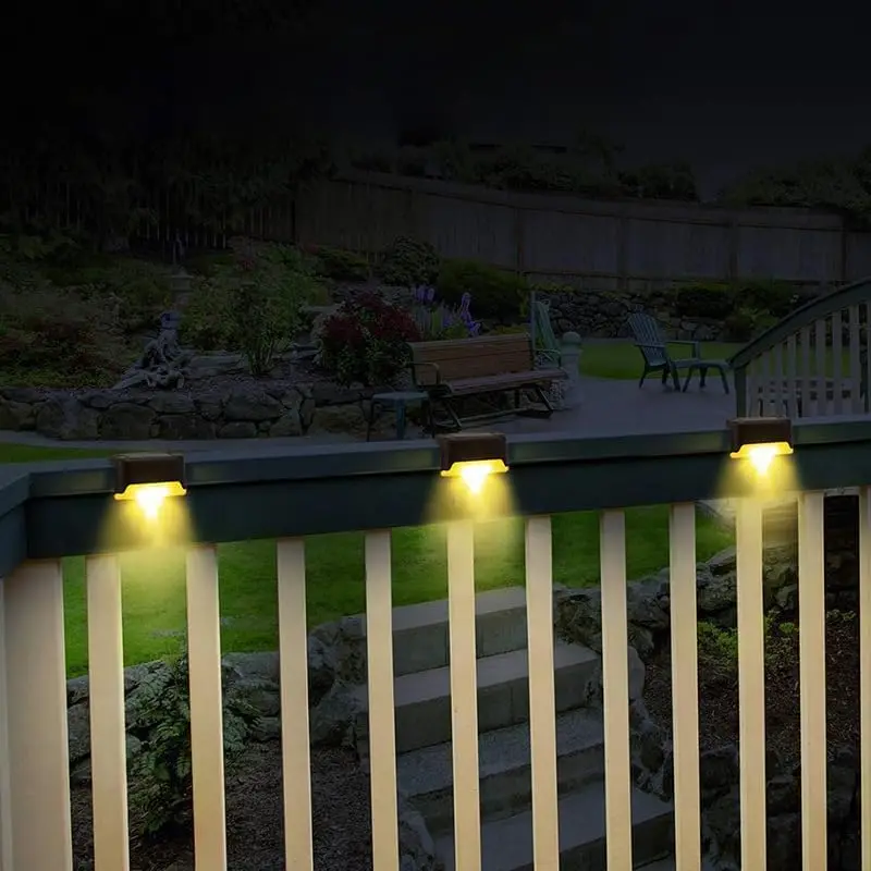 Outdoor Stair LED Solar Street Lamp Waterproof Garden Step For Yard Railing Fence Pathway Patio Lawn Decoration led street lamp,solar garden lights,led lamp