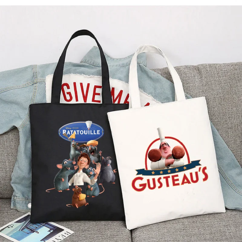 Donne Disney Ratatouille Shopper Bag Shopping Bag Borsa A Tracolla Da Viaggio Borse Di Tela Per Studenti Borsa College Di Grande Capacità