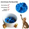 Slow Food Mat for Cats Cat Feeding Mat with Smooth Edges Silicone Slow Food Pad for Cats Promote Healthy Eating for Preventing 2