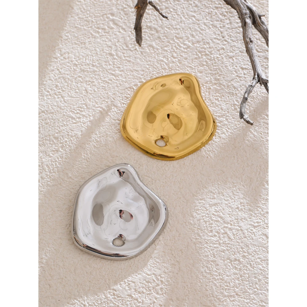 Yhpup Stainless Steel Brooches Unisex PVD Plated Gold Silver Accessories