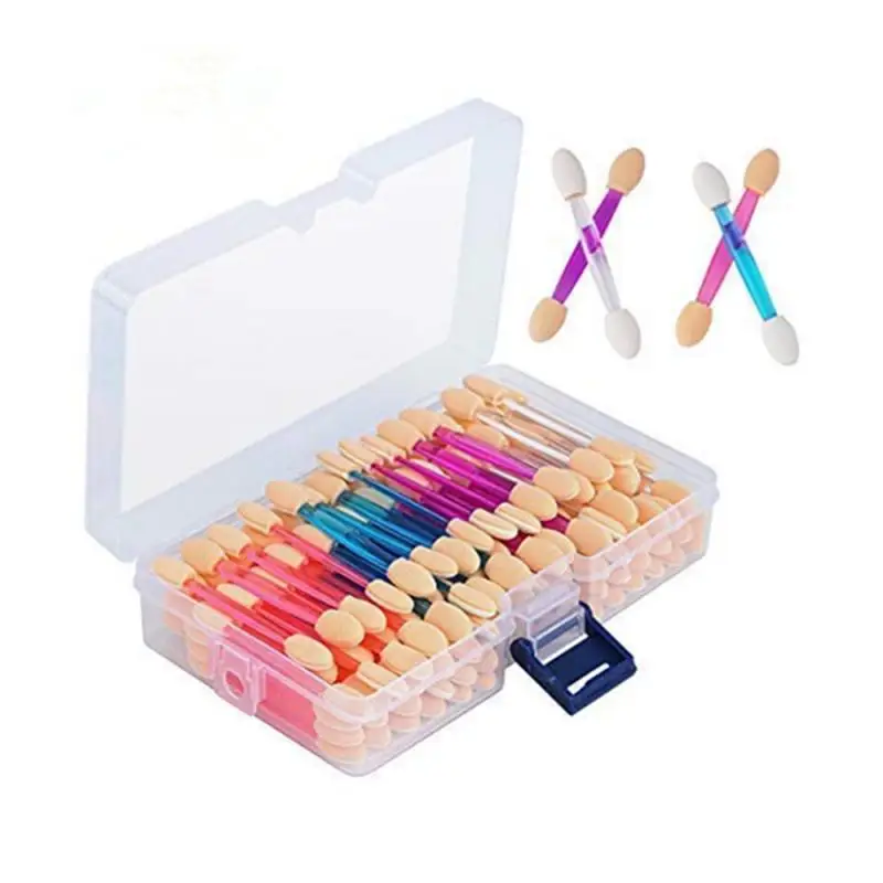 

Boxed Eyeshadow Stick Double-headed Sponge Disposable Latex Eyeshadow Brush Manicure Smudge Brush Stick Travel Makeup Tool 6.5cm