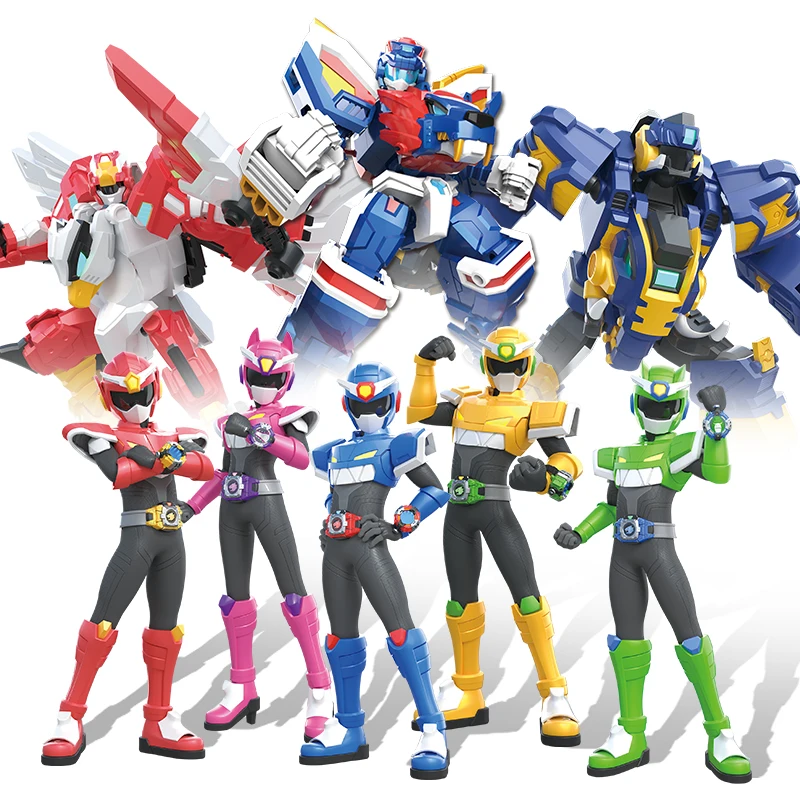 Mini Secret Service 4 Beast King Power Fuller Lion King Deformation Mecha Robot War Police Astronave Mini Force Toys