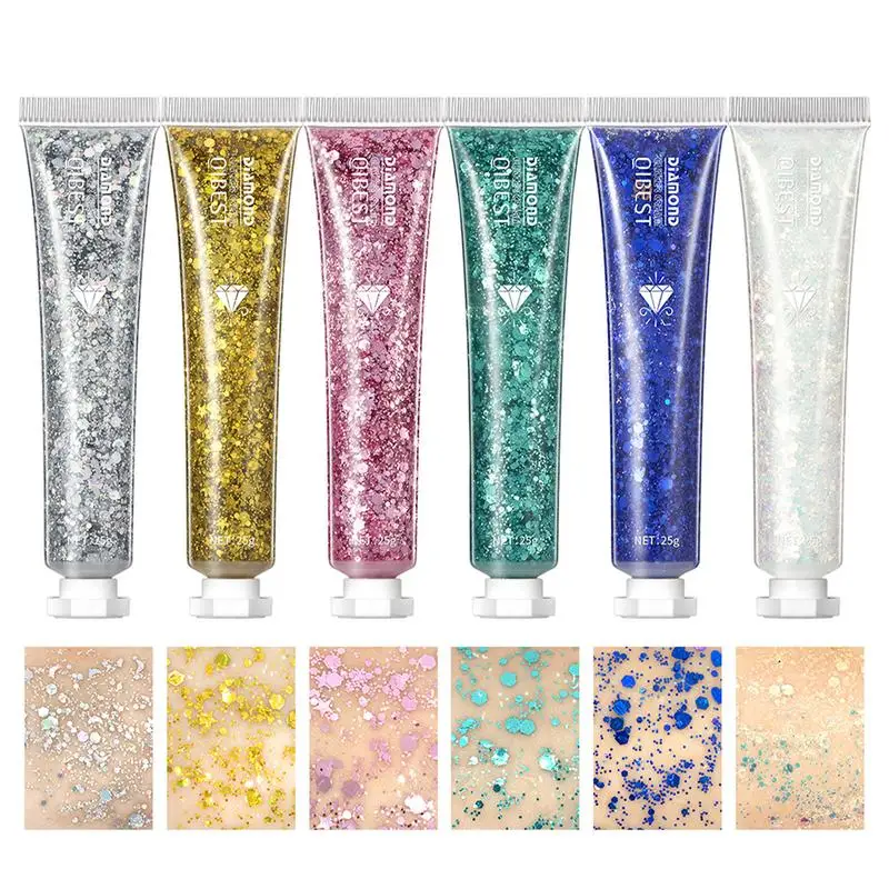 

Glitter Gel Mermaid Sequin Chunky Glitter Face Body Sequins Gel Set Waterproof Eyeshadow Stage Party Glitter Festival Makeup