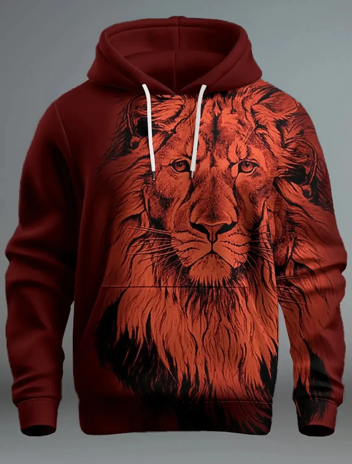 Sudadera con capucha para hombre con estampado de león animal, sudadera con capucha estampada en 3D, jersey informal de manga larga de moda urbana, nueva ropa de moda para hombre