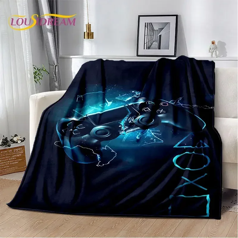 Cartoon Gamer Gamepad Game Over Soft Plush Blanket,Flannel Blanket Throw Blanket Cover for Living Room Bedroom Beds Sofa Picnic 6
