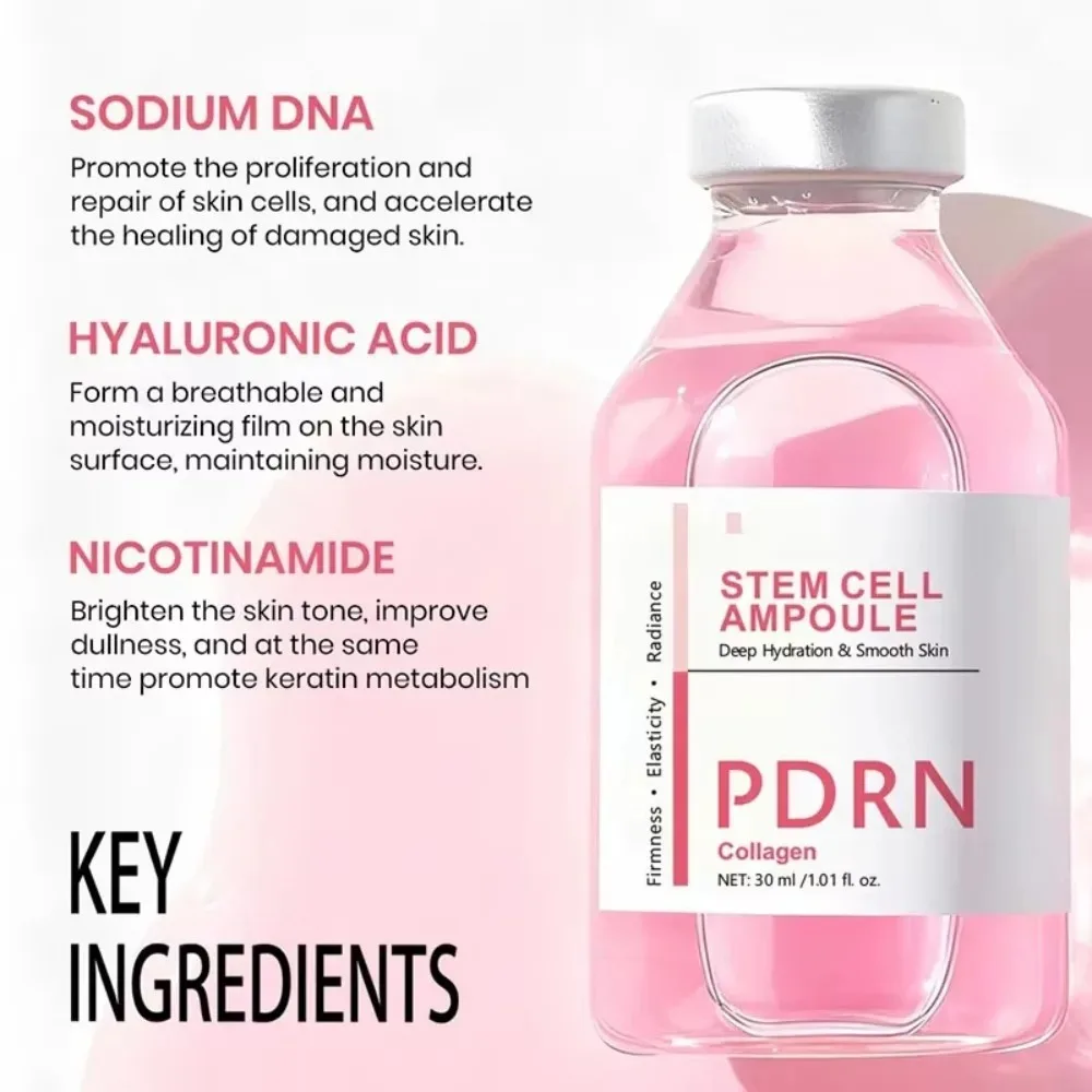 Siero Ampoule al Collagene con Cellule Staminali PDRN 2026 Nuova Essenza Viso Anti-Età Idratante Rassodante Riduce le Rughe Illumina la Pelle Opaca - immagine 5