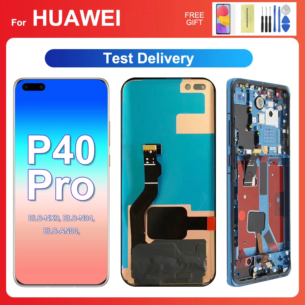 

For HUAWEI P40 Pro 6.58''For Ori P40Pro ELS-NX9 ELS-N04 ELS-AN00 TN00 LCD Display Touch Screen Digitizer Assembly Replacement