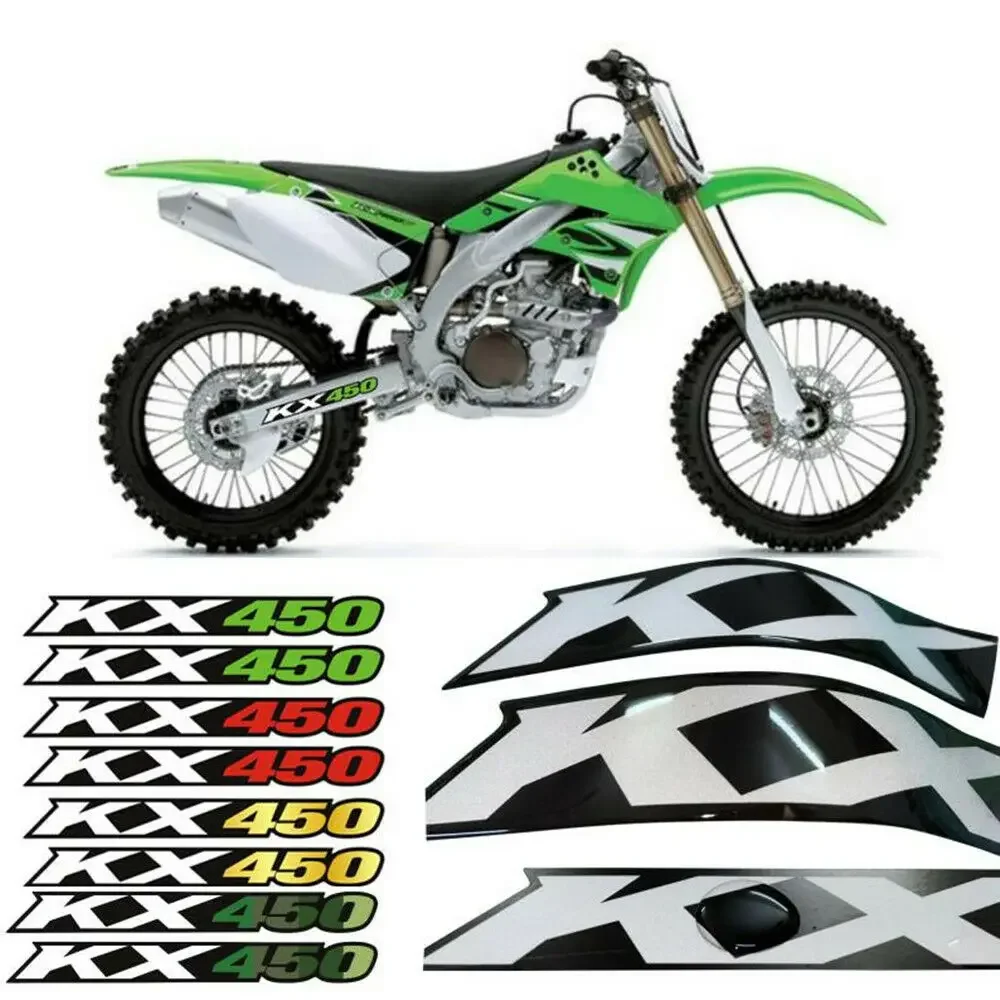 

For KAWASAKI KX450 KX450F KX450SR KX450X 3D Glue SwingArm Air Box Reflection Stickers Motorcycle Decorate Decals