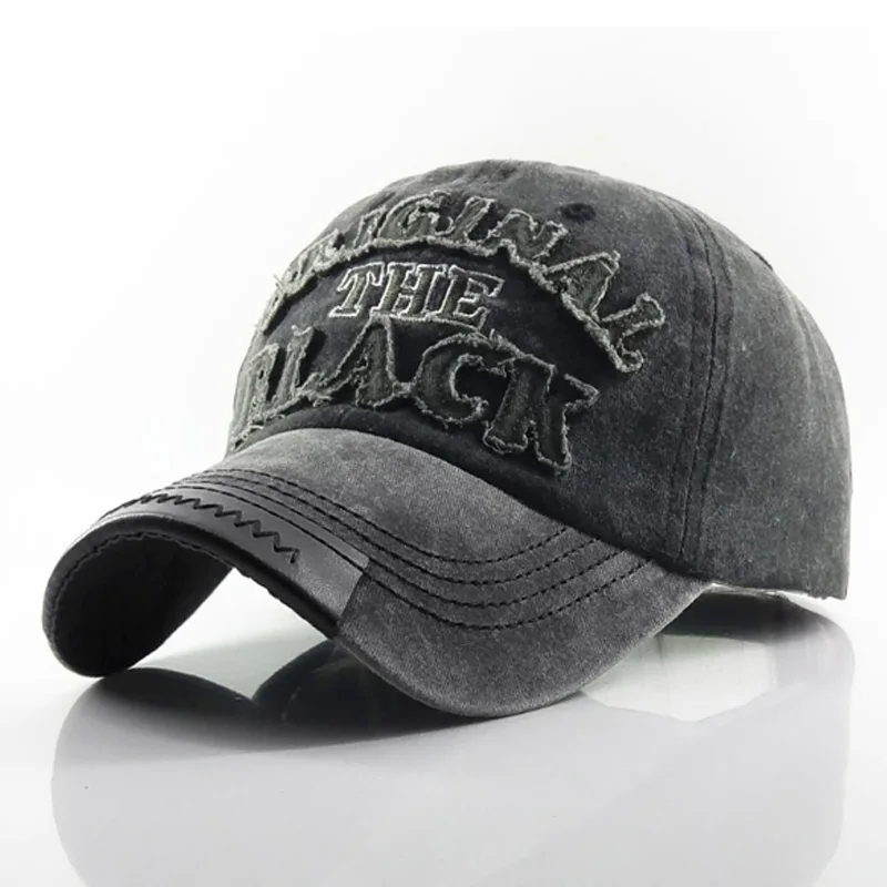 

Hot Retro Baseball Cap Letter Snapback Caps For Men Washed Cotton Casual Casquette Women Fitted Hat Bone gorra hombre