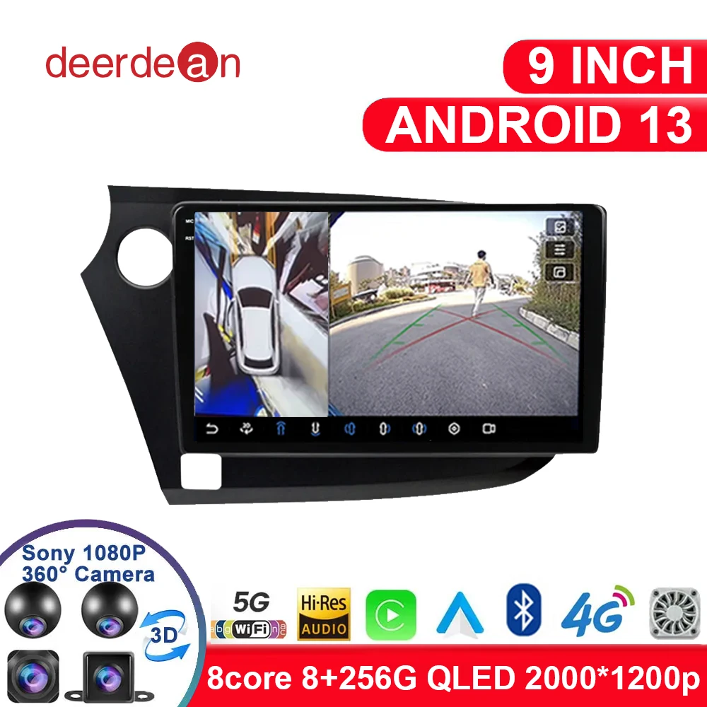 

Android 13 For Honda Insight 2 2009 - 2014 Wiress Carplay Car Radio Video Multimedia Player Navigation GPS Audio Autoradio WIFI