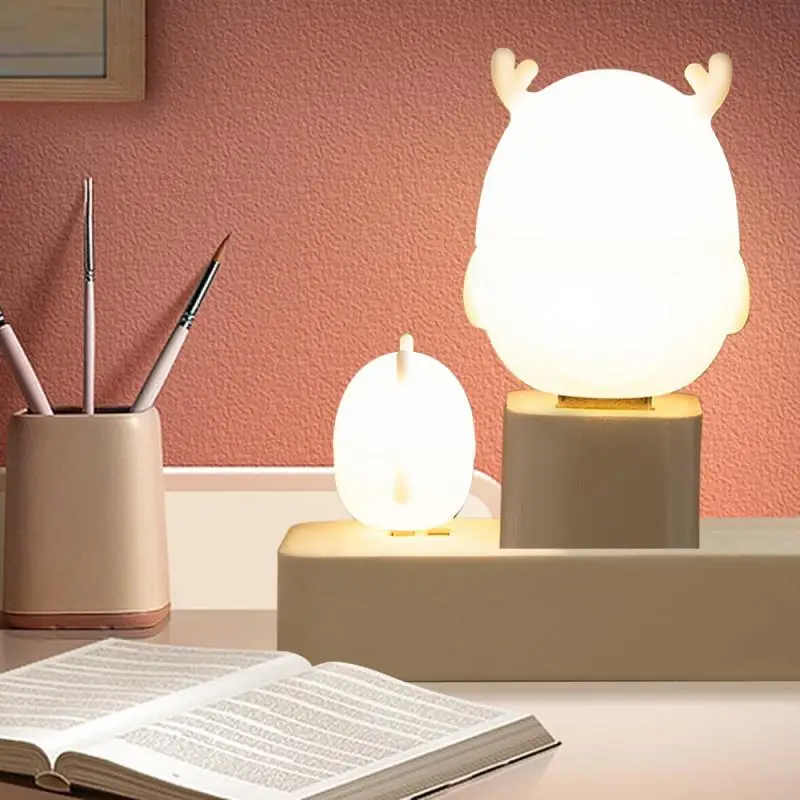 

Space Saving Room Atmosphere Light Environmentally Friendly White Materials Reading Lamp Deer Shaped Simple And Cute Design