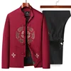 Tang Suit (top + Pants) Spring and Autumn Fashion Middle-aged and Elderly Chinese Style Grandpa Men Shou Fu Word Suit 2