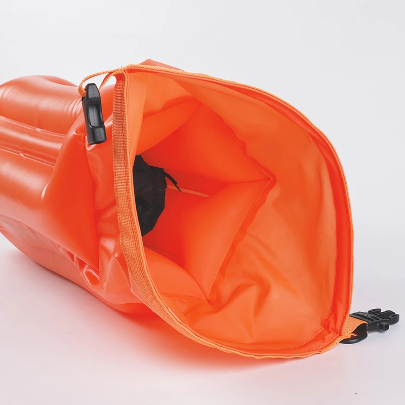 PVC 20L Tow Float Dry Bag with Adjustable Waist Belt Inflatable Waterproof Bag Swim Safety Float Boating Fishing Camping