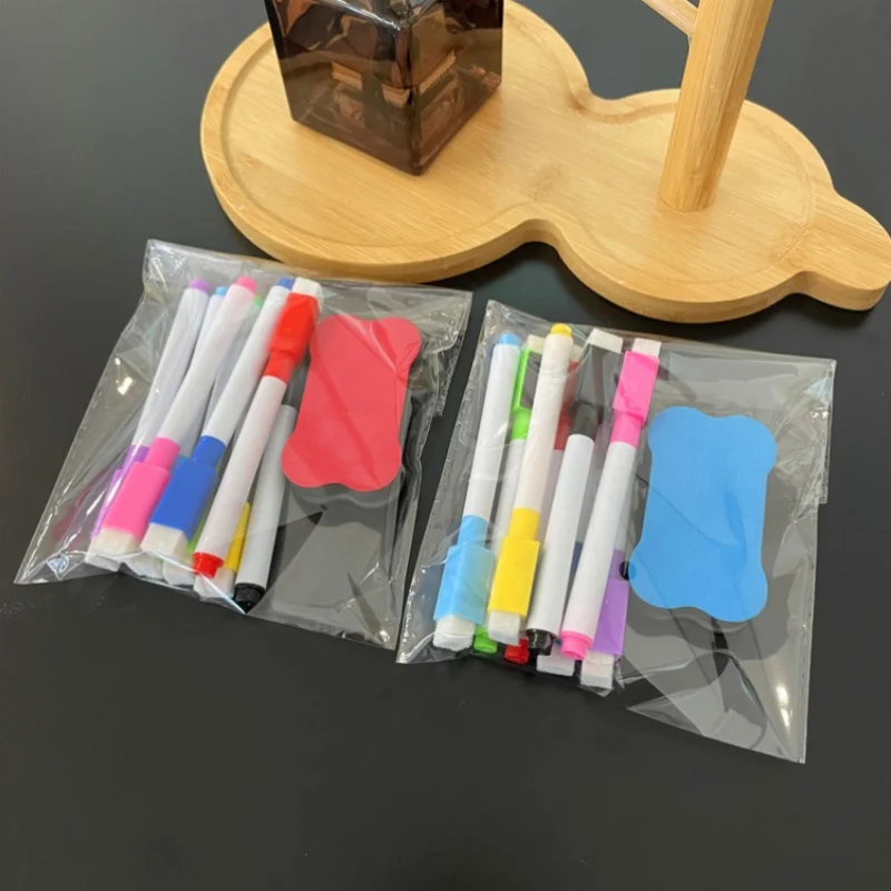 Vibrant 8-Color Dry Erase Markers with Magnetic Eraser – Ideal for Office, Home, and Creative Gift Giving