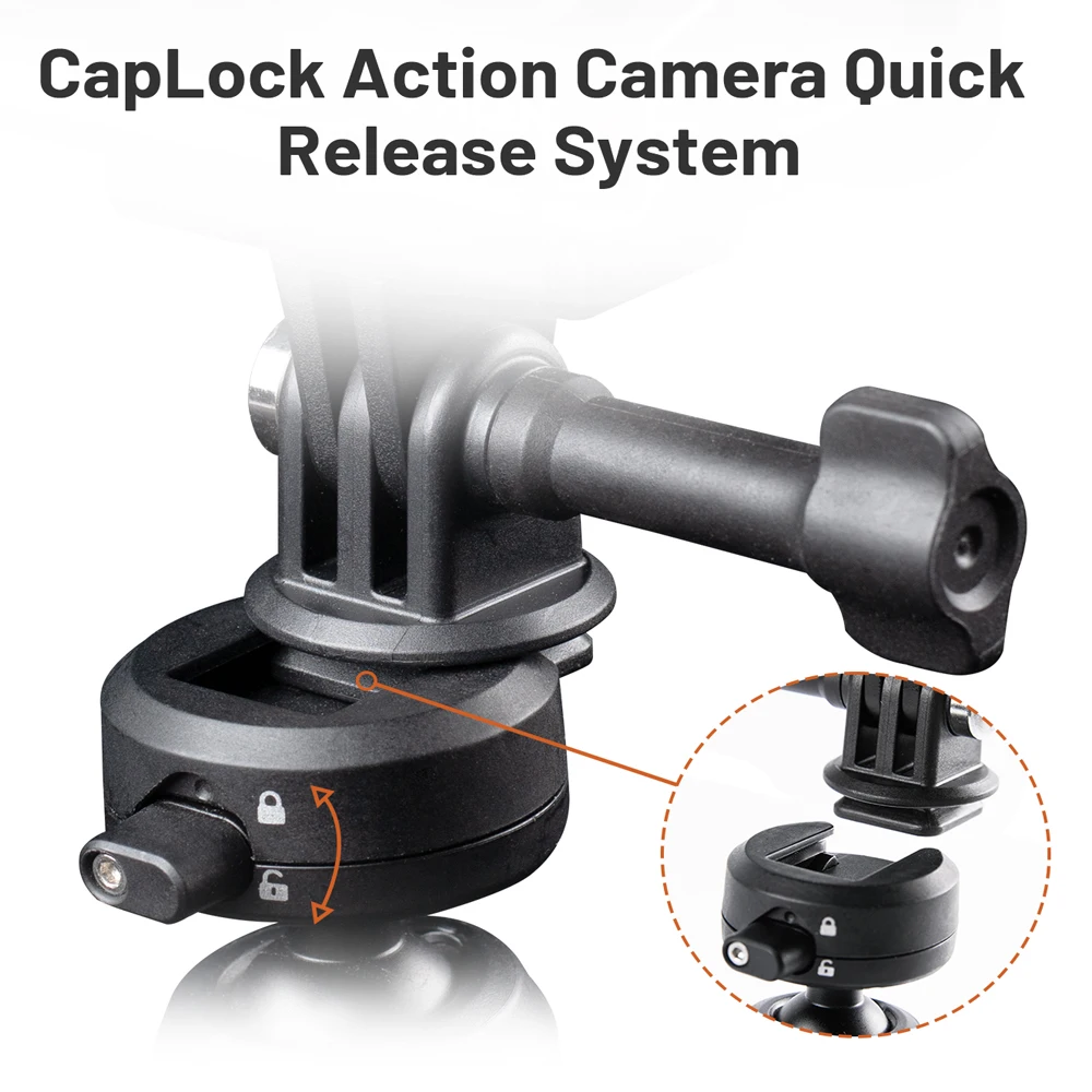 PGYTECH CapLock 백미러 마운트 오토바이 마운트, 표준 1/4 인터페이스, Insta360, DJI, 고프로 액션 카메라, 스마트폰용