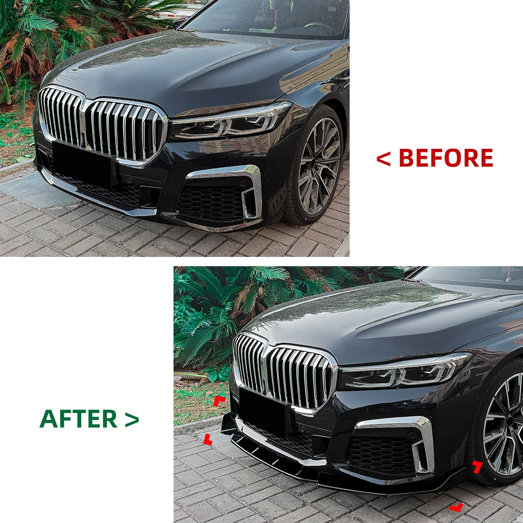 BMW 7 시리즈 G11 G12 LCI M 스포츠 2019-2022 프론트 범퍼 립 스포일러 스플리터 디퓨저 바디킷 튜닝 카나드 립 커버
