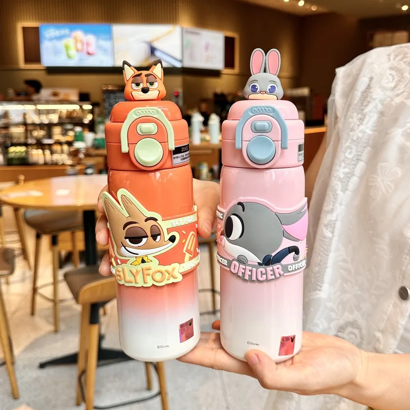 500ml Disney Zootopia Nick Judy Hopps Thermos Multi Functional