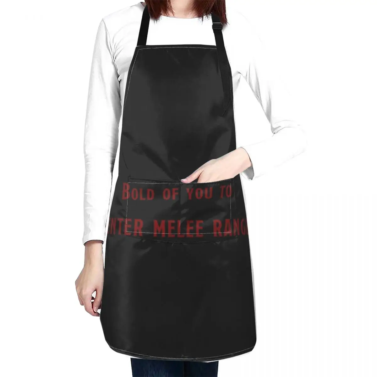 

Bold of you to enter melee range Apron Apron For Man Haircut Kitchen Items For Home Kitchen Aprons Children'S Apron