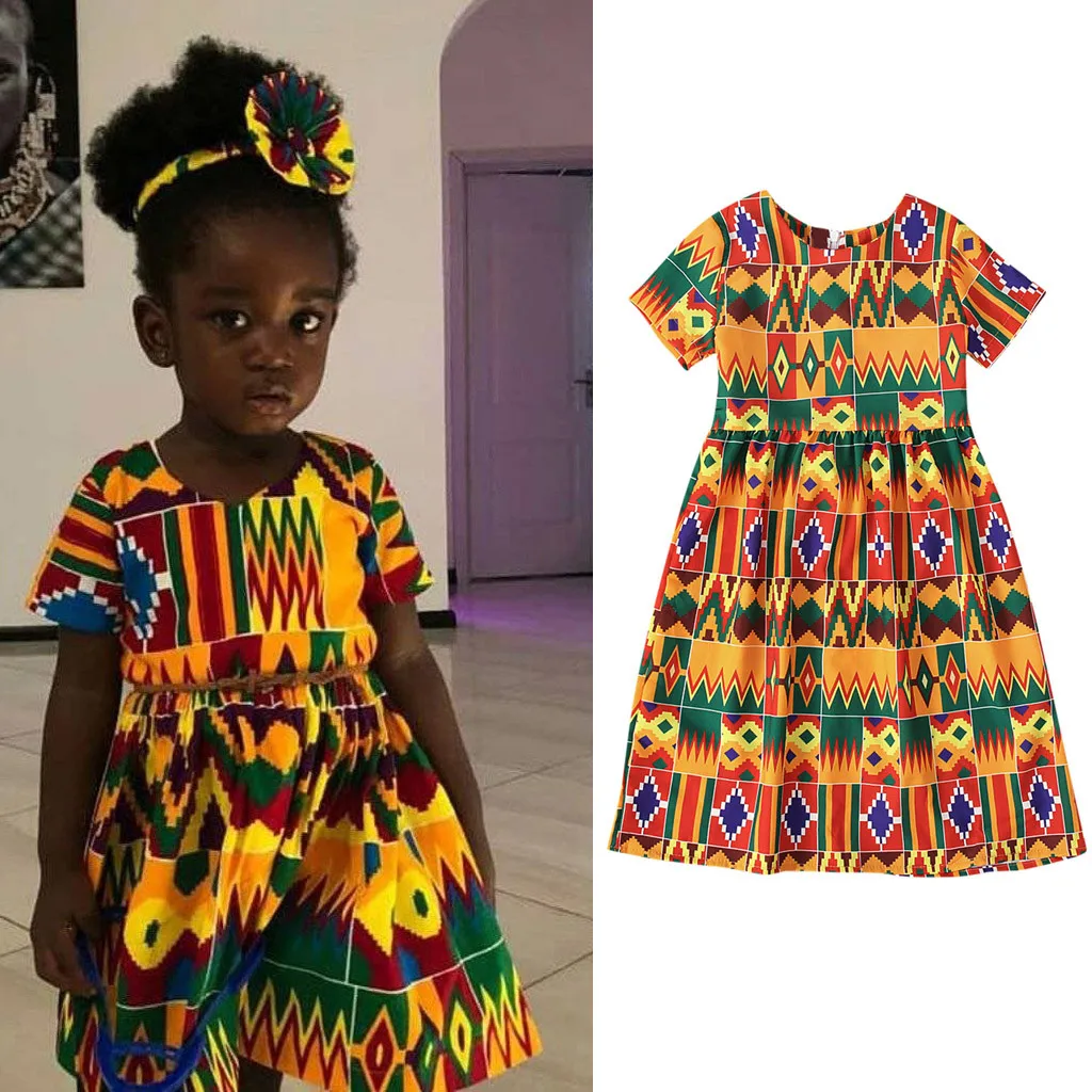 Babyhug Three Fourth Sleeves Ethnic Dress Leaves Print - Red main image 1