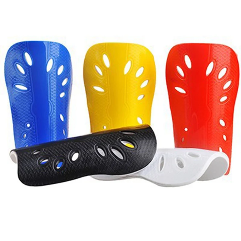 1 Pair Football shin pads Plastic football shin guards Children protective equipment Breathable guards soccer shin guards shin guard pads