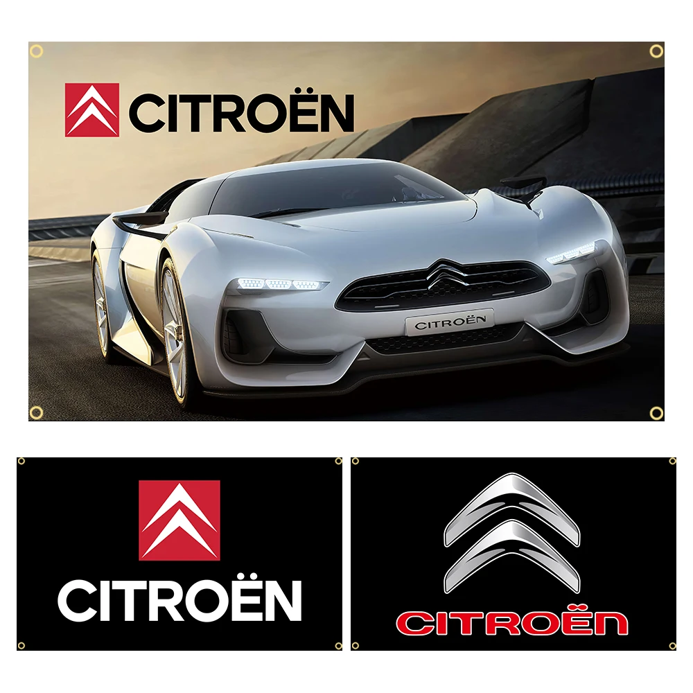 

Спортивный флаг Citroens 90x150 см, украшение гоночного автомобиля из полиэстера с принтом, баннер, гобелен