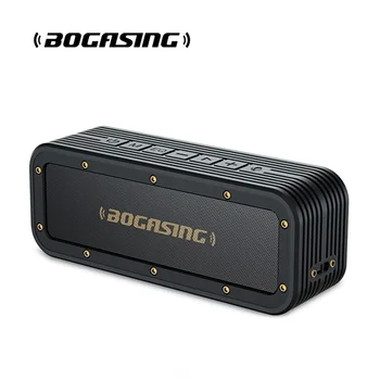 BOGASING M4 블루투스 스피커 40W 무선 블루투스 5.0 스피커 확장베이스 우수한 베이스 음향 야외 IPX7 방수 휴대용 스피커 12 시간 재생시간 마이크 포함 마이크로 SD, 모든 휴대폰용