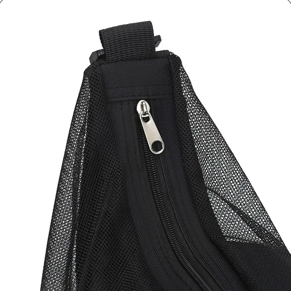 Adjustable Football Storage Backpack Multifunctional Diagonal Mesh Basketball Shoulder Bag Metal Zipper Lightweight