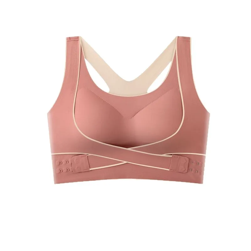 2026 Women Seamless Summer Thin Sports Bra Push Up Wireless Anti-Sagging Side Support Beauty Back Vest Lingerie 5
