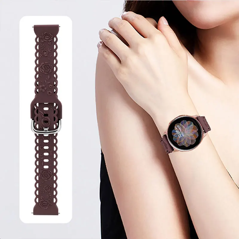 Premium Silicone Watch Strap, 20mm – Universal Fit