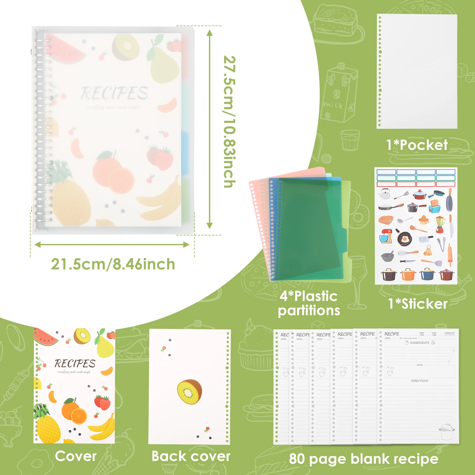 Personalized DIY Recipe Journal: Blank Notebook for Your Own Creations (80 Pages)