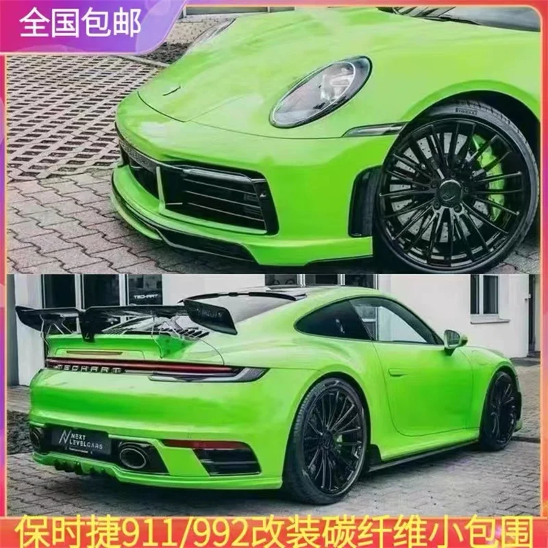 

For Porsche 911 992 modified carbon fiber front lip rear lip side skirt tail gt3 small surround