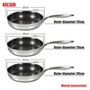 AIWILL New Kitchen High Quality 316 /304 Stainless Steel Frying Pan Nonstick Pan Fried Steak Pot Electromagnetic Furnace General 6