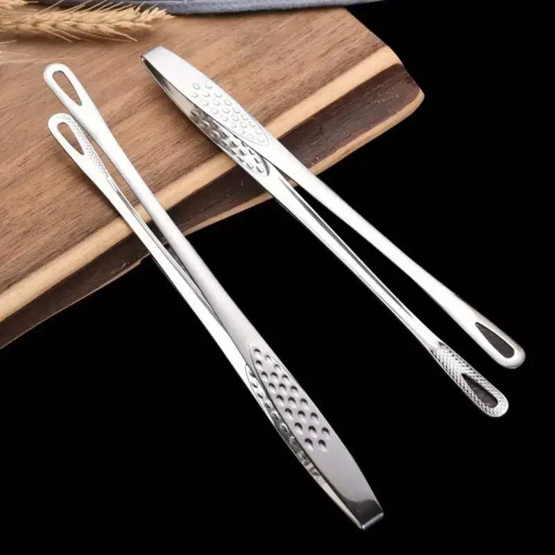 1pc Stainless Steel Food Tongs Long Handle 1