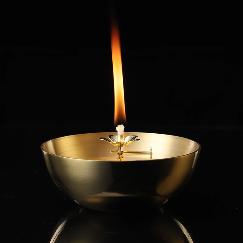 Oil Lamp Wick Holder Butter Lamp Wick Holder With Stand Telescopic Buddha Supplies candle wick holders