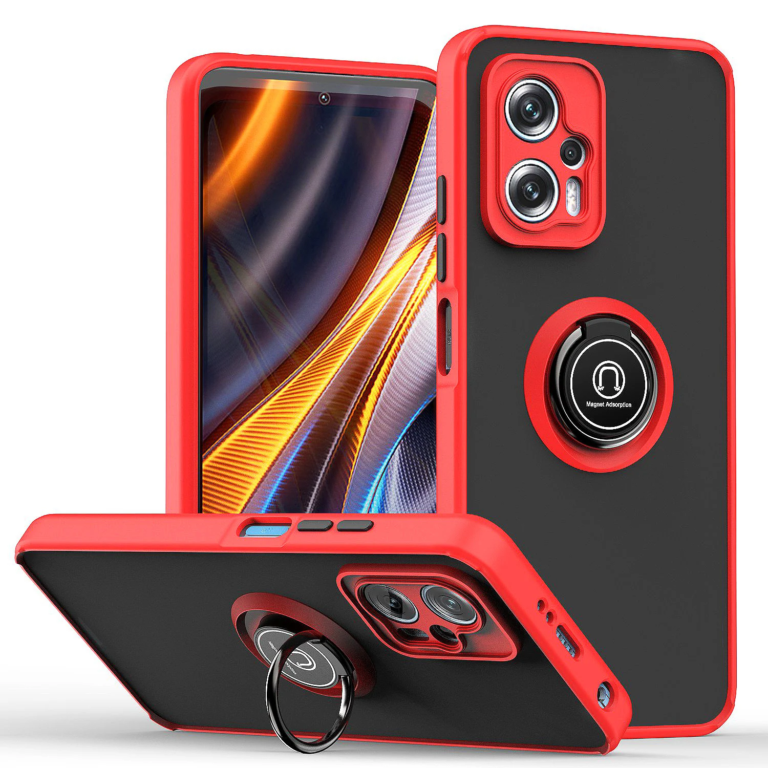 Shockproof Magnetic Ring Back Phone Cover