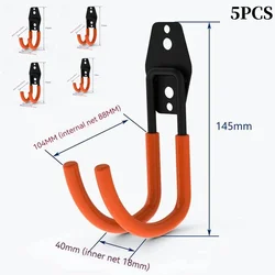 Heavy Duty Metal Wall Mount Organizer for Bikes, Ladders, and Garden Tools (5PCS large elbow)