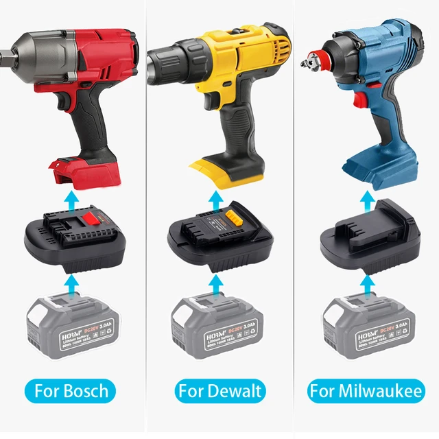 Adaptateur de batterie 18 V pour Hitach Dewalt Makita Metoba Bosch  convertir en pour Einhell