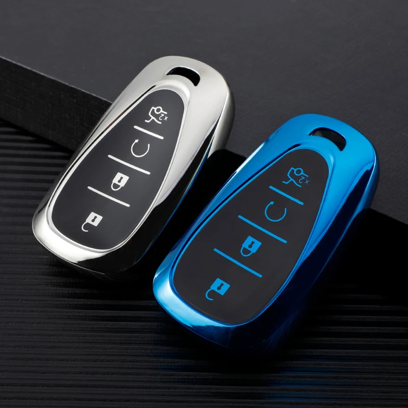 TPU Style Car Key Case Protector Cover Shell For Chevrolet 2017-2019 Chevy Malibu Camaro Cruze Traverse Sonic Volt Bolt Equinox