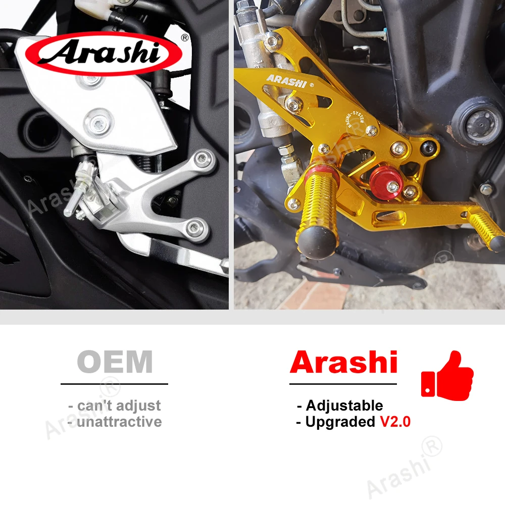 Arashi 1 Set CNC Adjustable Footpeg For SUZUKI HAYABUSA GSXR 1300
