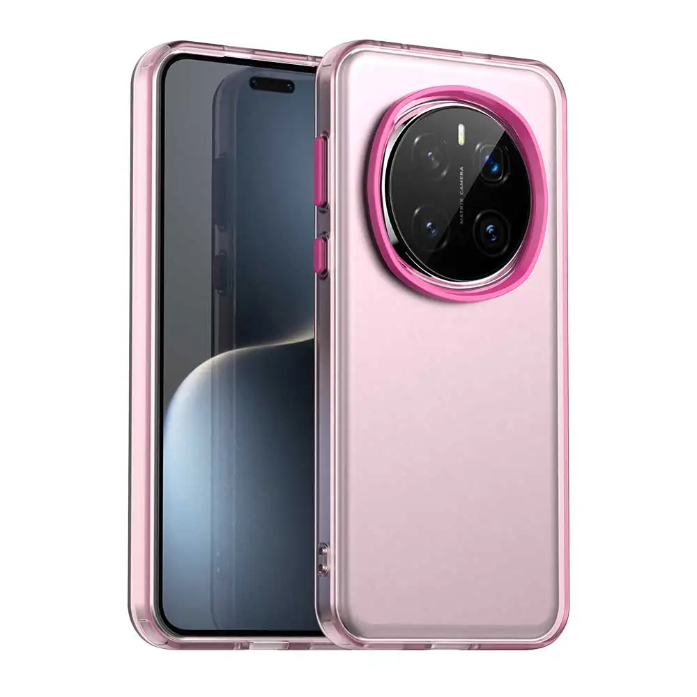 Luxury Shockproof Candy Silicone Bumper Phone Case with Translucent Back Cover