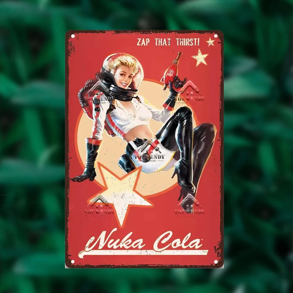 Metal Wall Signs Nuka Cola Drink Posters The Ultimate Wall Decor for Pub Gaming Vibes