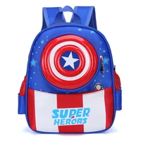 Marvel Cartoon Captain America Boys Cute Backpack Bags for Kids Spine Protective Breathable Backpack Schoolbag Shoulder Bag Gift 2