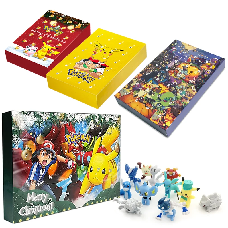 24 Pcs Pokemon Calendario Dell'Avvento Scatola 2022 Pikachu Anime Action Figures Calendario Dell'Avvento Di Natale Per Bambini Giocattoli Per Ragazzi 